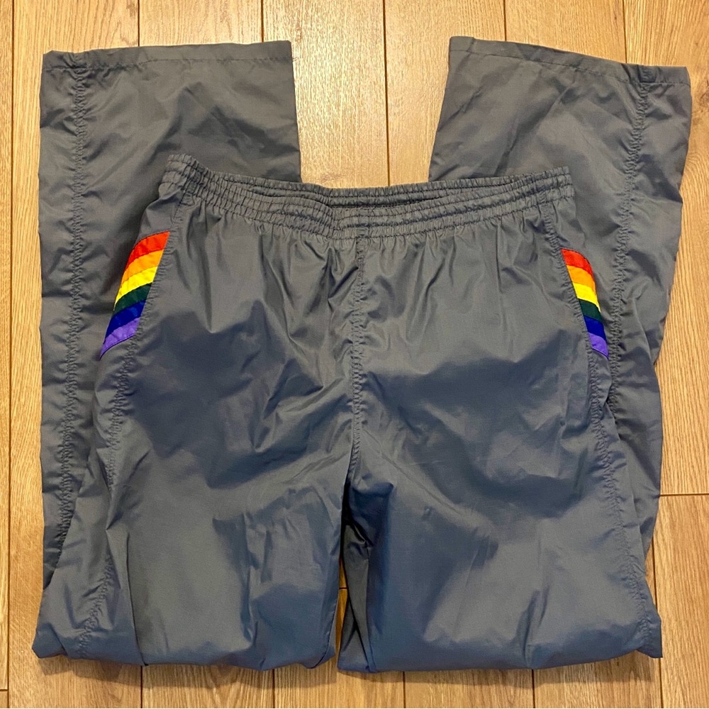 Vintage B.O.G. Pride Rainbow Nylon Windbreaker Pants/Joggers – Size L